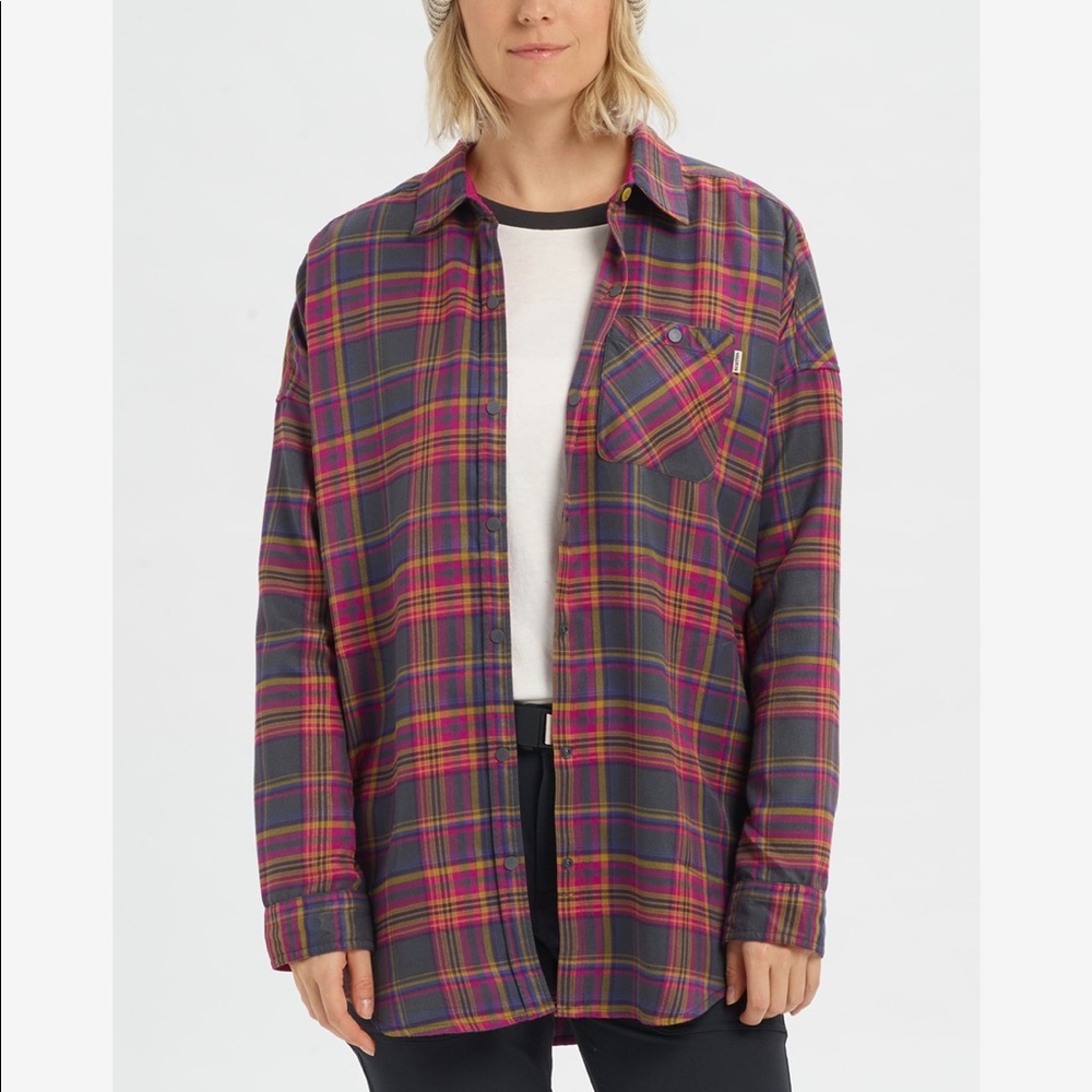Burton Grace Stretch Performance Shirt in Iron Marcy Plaid